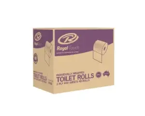 Toilet Roll 400 Sheet 2 PLY 48 Pack Individually Wrapped Carton