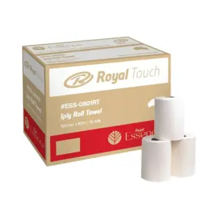 Towel Roll 1 PLY 80 Metre 16 Rolls Carton 180mm x 80M